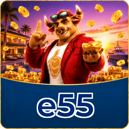 e55 Logo - Bônus de Cadastro